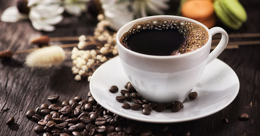 Kirenge Gold Half-Caff coffee, a blend of regular and Swiss Water Process decaf beans