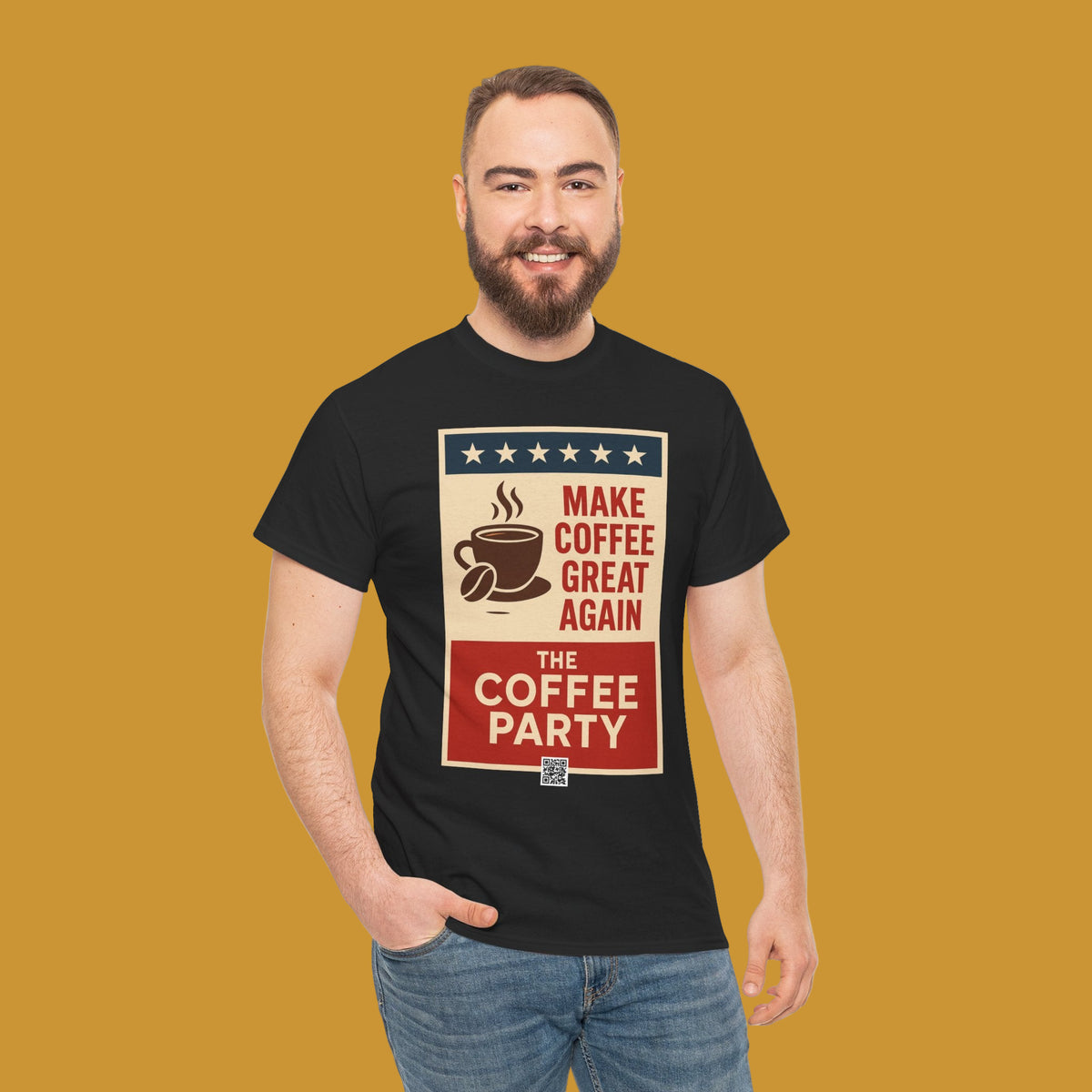 Coffee Party T-Shirt, Make Cofee Great Again, Coffee Lover Shirt, Casual Wear - Kirenge Gold LLC