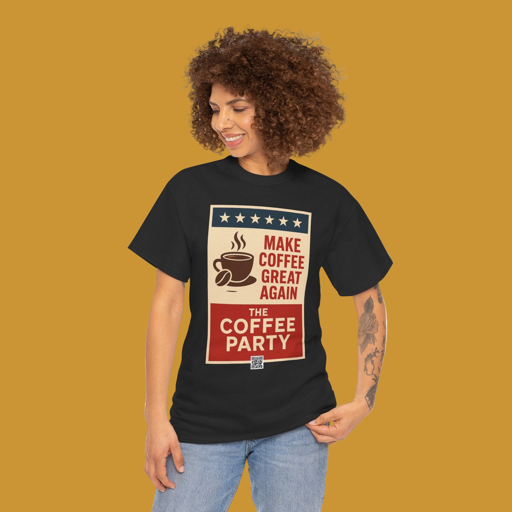 Coffee Party T-Shirt, Make Cofee Great Again, Coffee Lover Shirt, Casual Wear - Kirenge Gold LLC