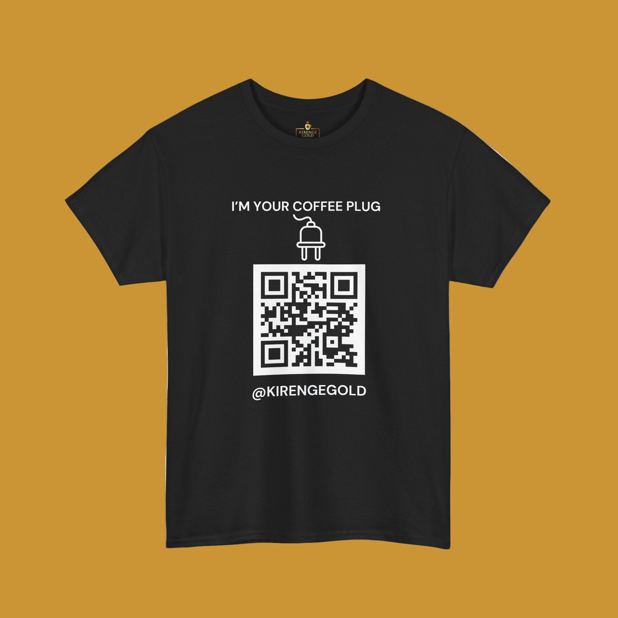 QR Code Unisex Heavy Cotton Tee, Casual Wear, Tech Enthusiast