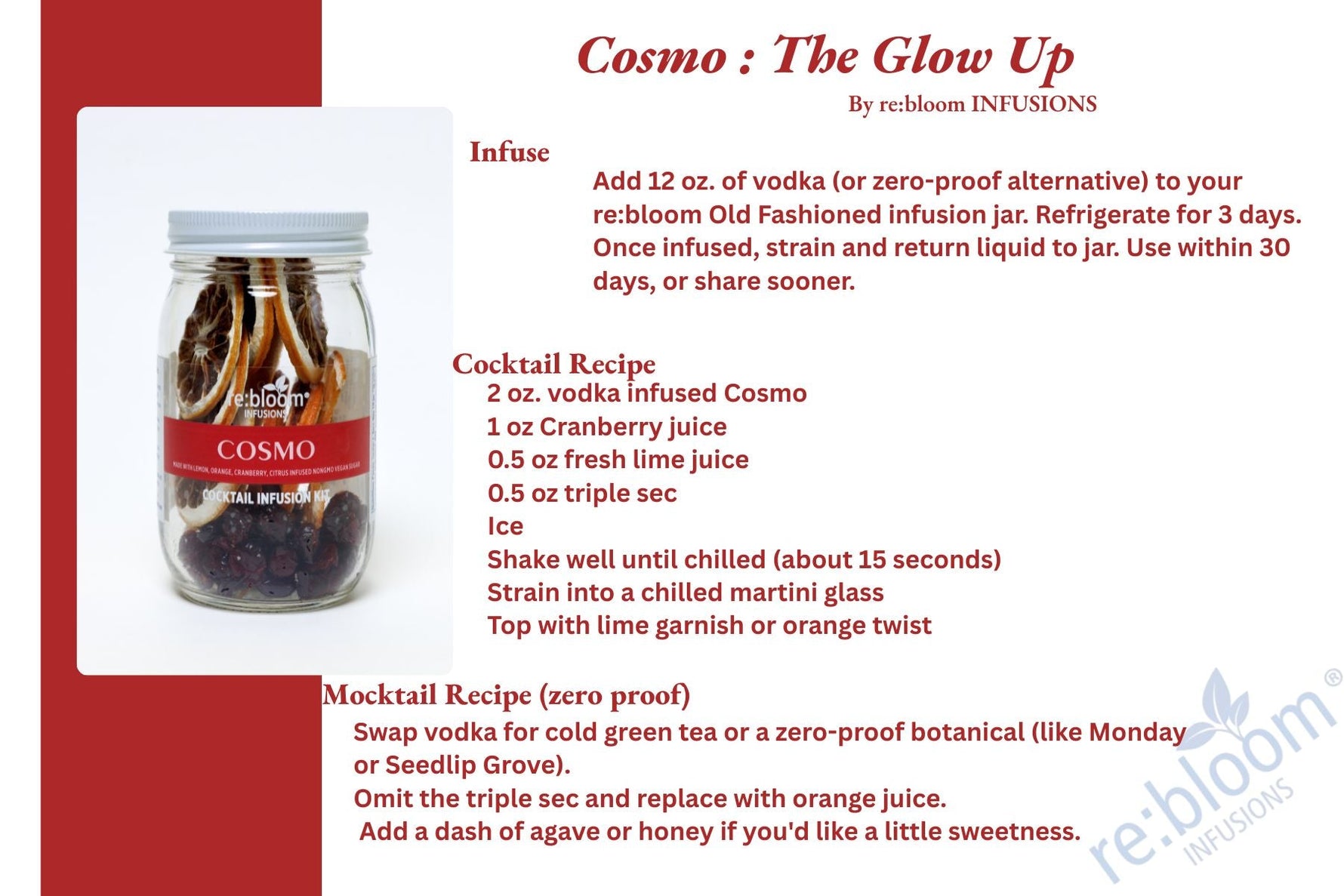 Cosmo Cocktail Infusion Kit - Kirenge Gold LLC