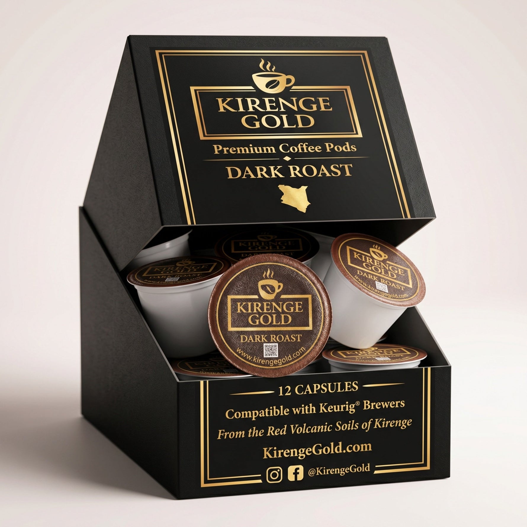 Dark Roast Coffee Pods | Keurig® Compatible - Kirenge Gold LLC