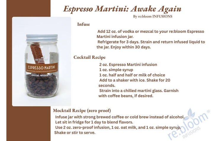 Espresso Martini Cocktail Infusion Kit - Kirenge Gold LLC