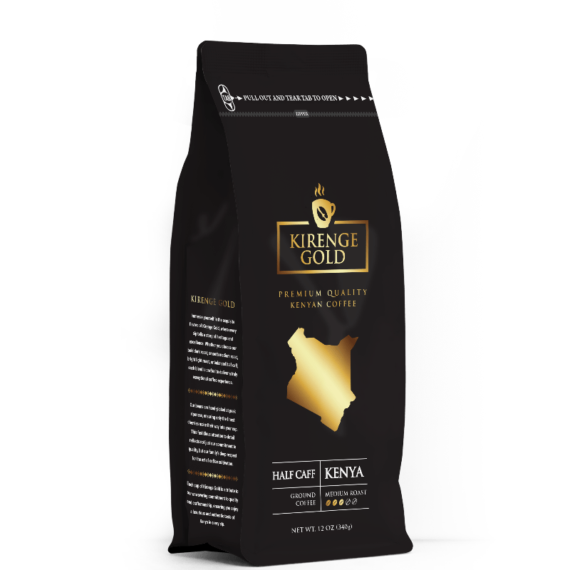 Kirenge Gold Half Caff 12oz bag Kenyan coffee beans