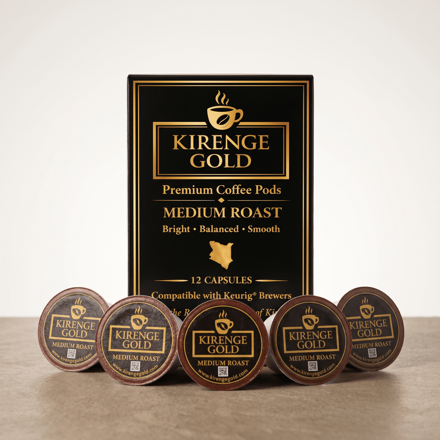 Medium Roast Coffee Pods | Keurig® Compatible - Kirenge Gold LLC