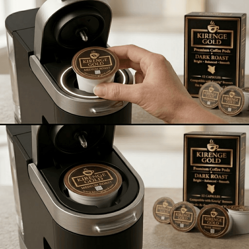 Dark Roast Coffee Pods | Keurig® Compatible - Kirenge Gold LLC