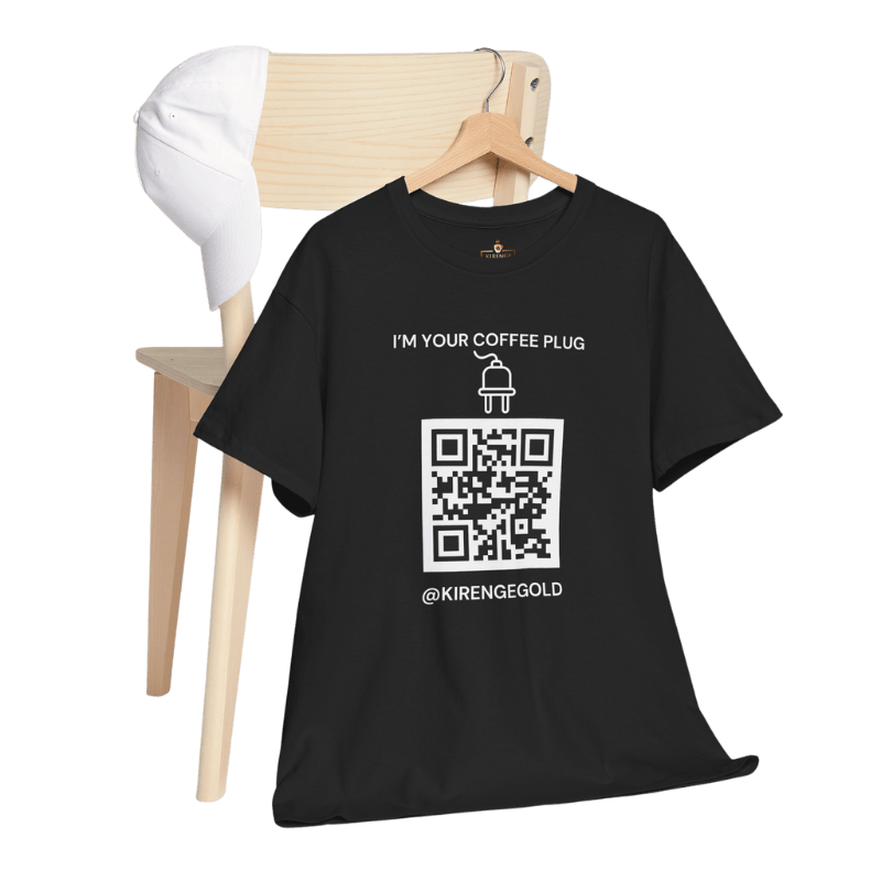 QR Code Unisex Heavy Cotton Tee, Casual Wear, Tech Enthusiast Shirt - Kirenge Gold LLC